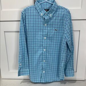Vineyard Vines Blue and White Checkered Button-Down Shirt